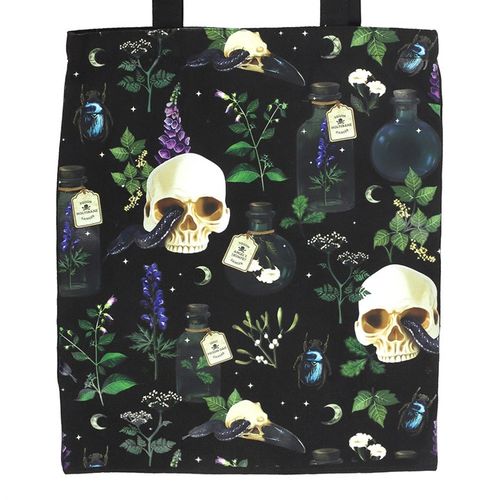 Venom & Vines Print Polycotton Tote Bag - Magical Emporium 