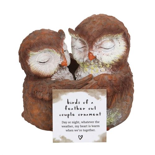 Birds of a Feather Owl Couple Ornament - Magical Emporium 