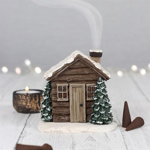Log Cabin Incense Cone Burner Incense Holder