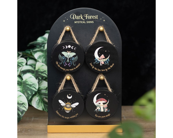 Set of 24 Dark Forest Signs on Display Hanging signs