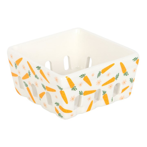 Carrot Patch Ceramic Berry Basket Basket