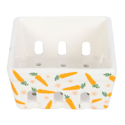Carrot Patch Ceramic Berry Basket Basket