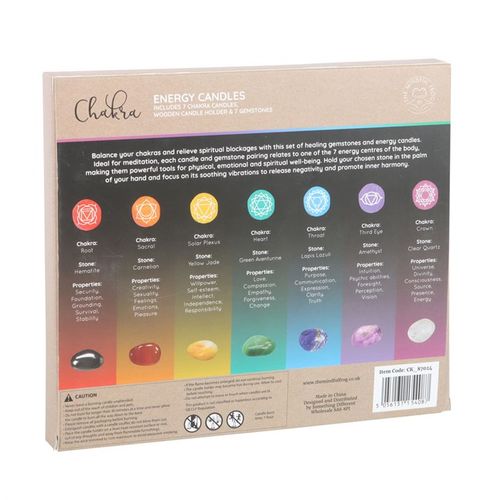 Chakra Energy Candle and Crystal Gift Set - Magical Emporium 