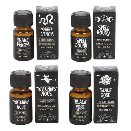 Set of 12 Midnight Rituals Fragrance Oils in Display - Magical Emporium