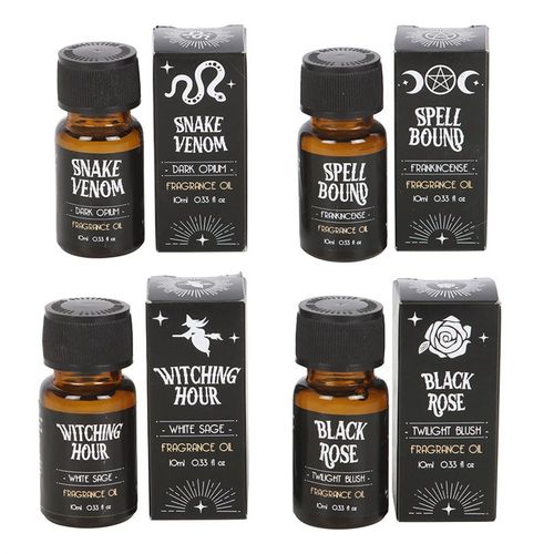 Set of 12 Midnight Rituals Fragrance Oils in Display - Magical Emporium