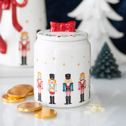 Nutcracker Storage Jar with Bow Jar
