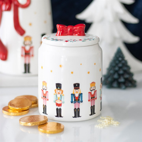 Nutcracker Storage Jar with Bow Jar