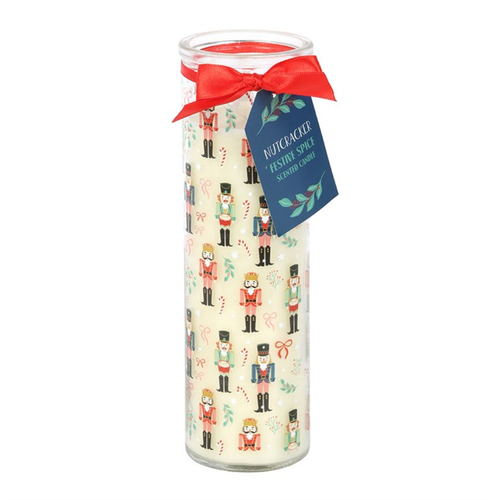Nutcracker Print Festive Spice Tube Candle Candle