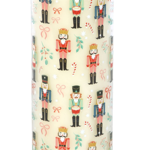 Nutcracker Print Festive Spice Tube Candle Candle