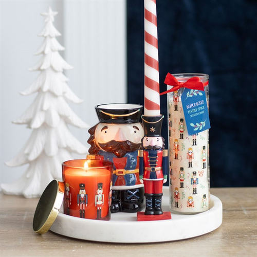 Nutcracker Print Festive Spice Tube Candle Candle