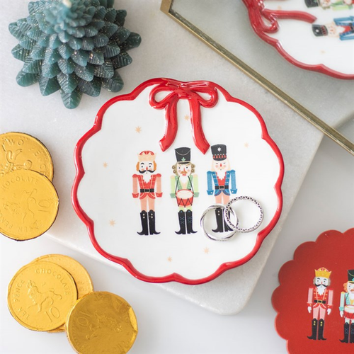 Nutcracker Trinket Dish with Bow Trinket Dish
