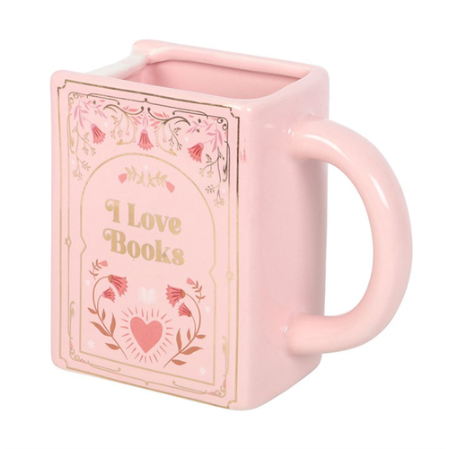 I Love Books Pink Book Shaped Mug Mug