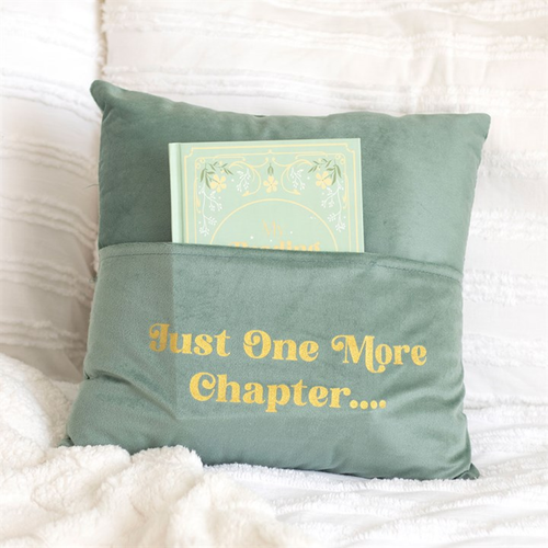 Just One More Chapter Cushion with Book Pocket Cushions