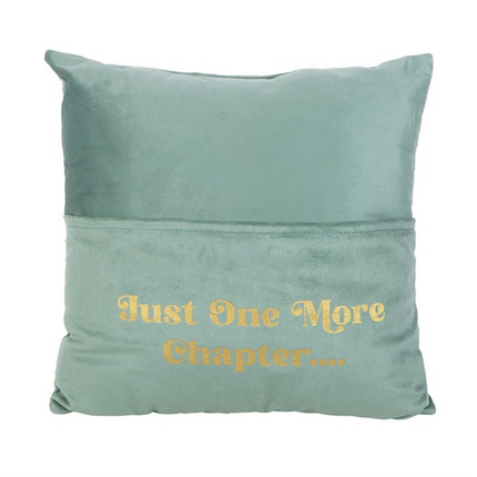 Just One More Chapter Cushion with Book Pocket Cushions