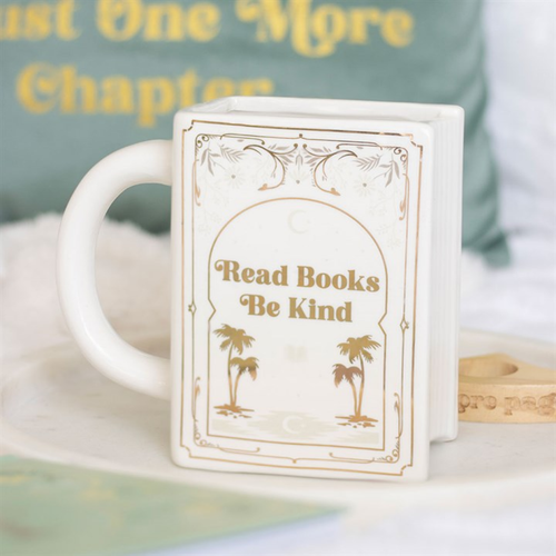 Read Books Be Kind White Book Shaped Mug Mug
