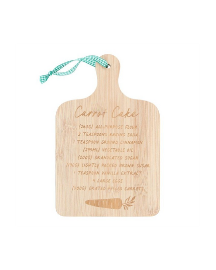 Carrot Cake Recipe Bamboo Serving Board