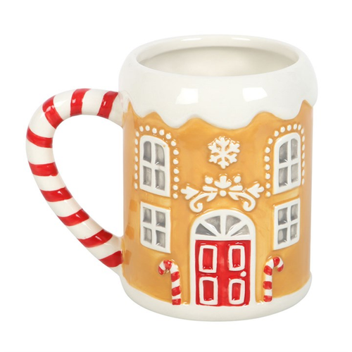 Candy Cane Gingerbread House Mug or Santa Mug