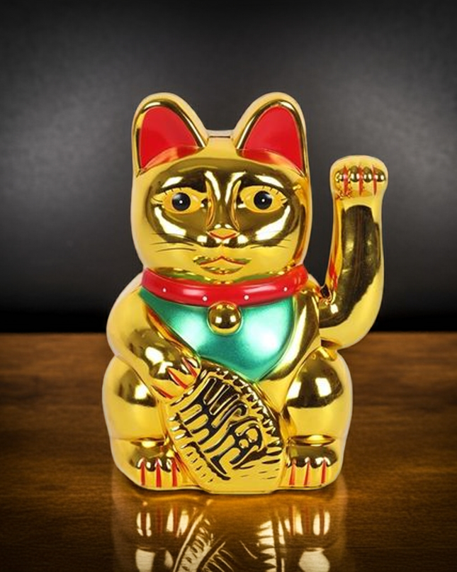 6 Inch Gold Money Cat