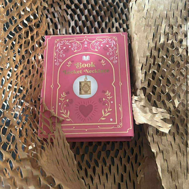 Book Shaped Locket Necklace in Gift Box Necklace