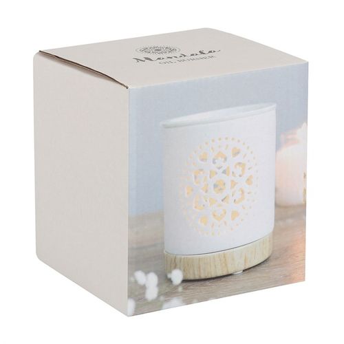 White Mandala Cut Out Oil Burner Oil Burner